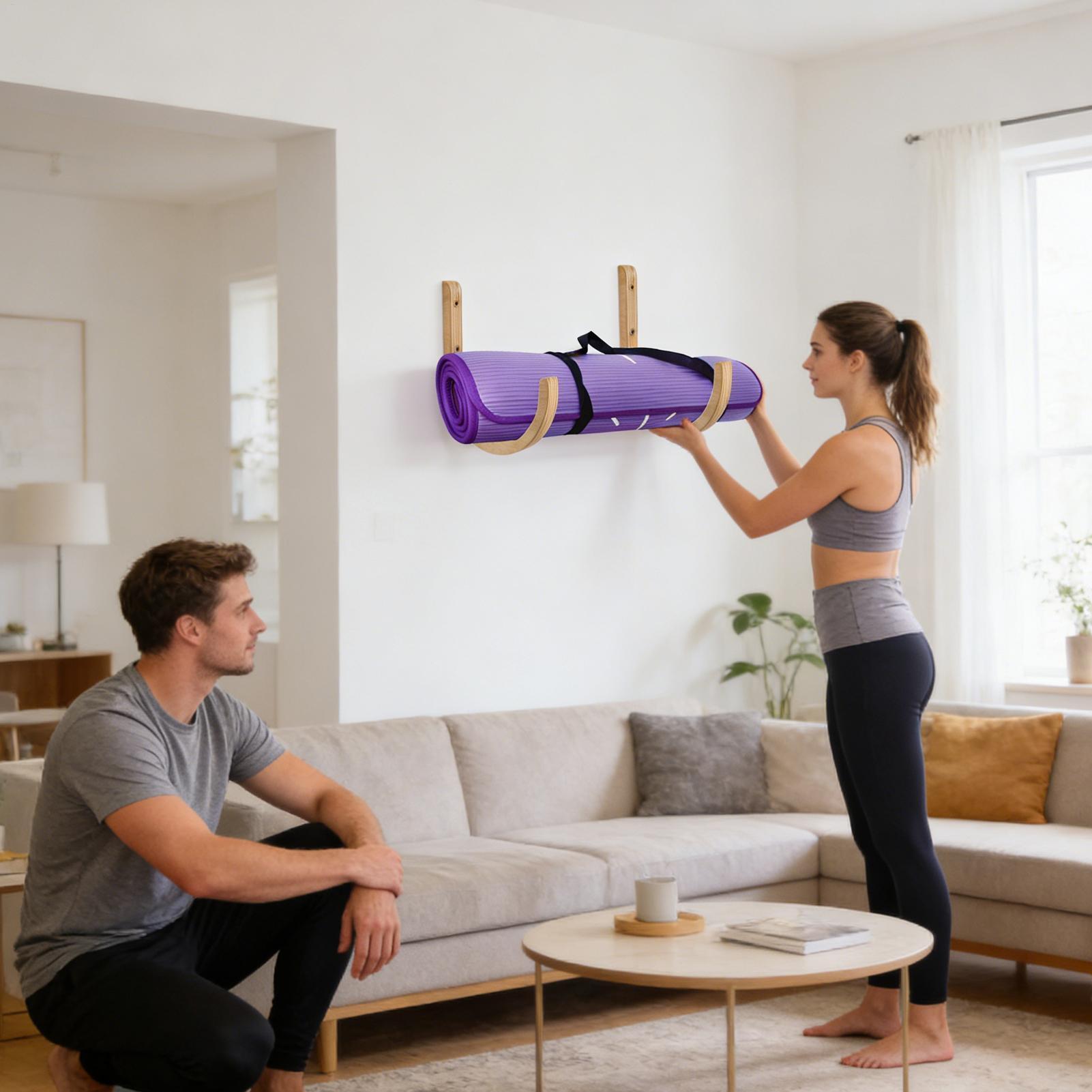 Home Gym Folding Rack - Organizzatore per tappetini yoga, 2 pezzi