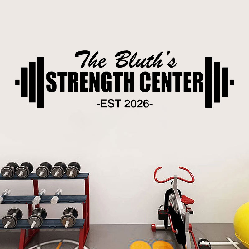Home Gym Names - Adesivo Personalizzato con Nome per Palestra