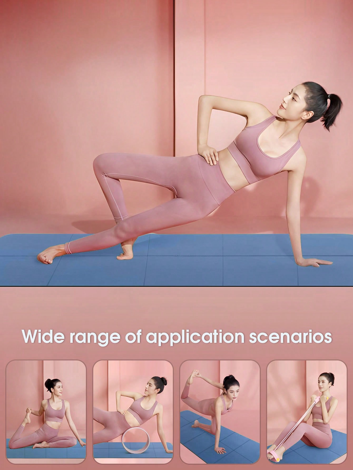 Gymnastics Mat Thick - Tappetino yoga pieghevole blu scuro ecologico