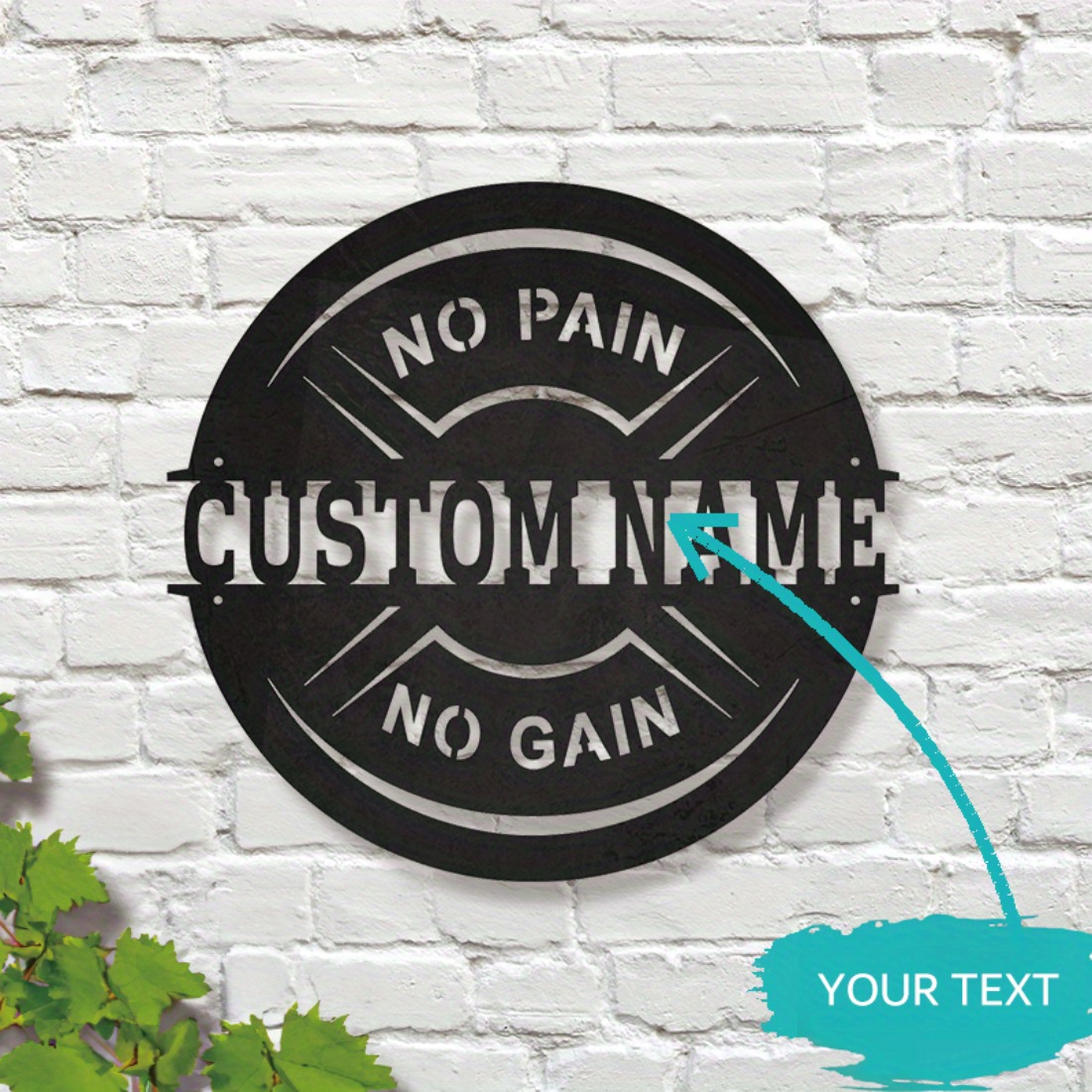 Arte da parete in metallo vint - Home Gym Names recensione e prezzo